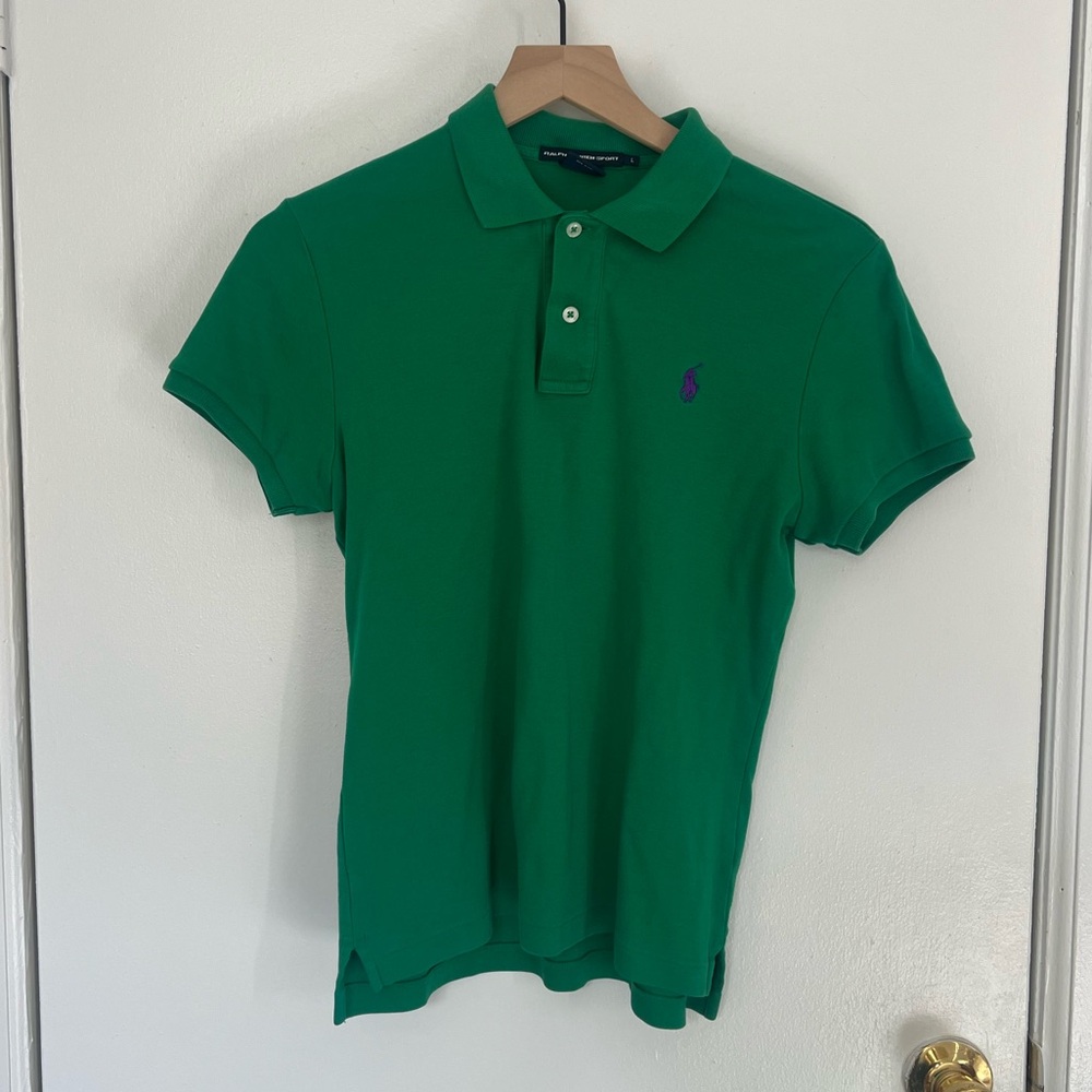 Ralph Lauren Sport Green and Purple Polo